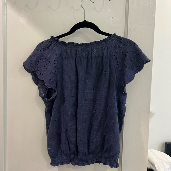 Aerie Blue Eyelet Top - Picture 3 of 3